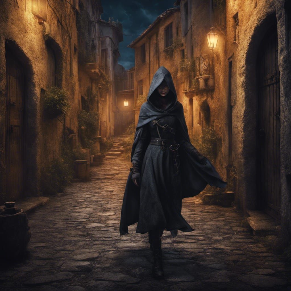 Dark figure in the shadows.