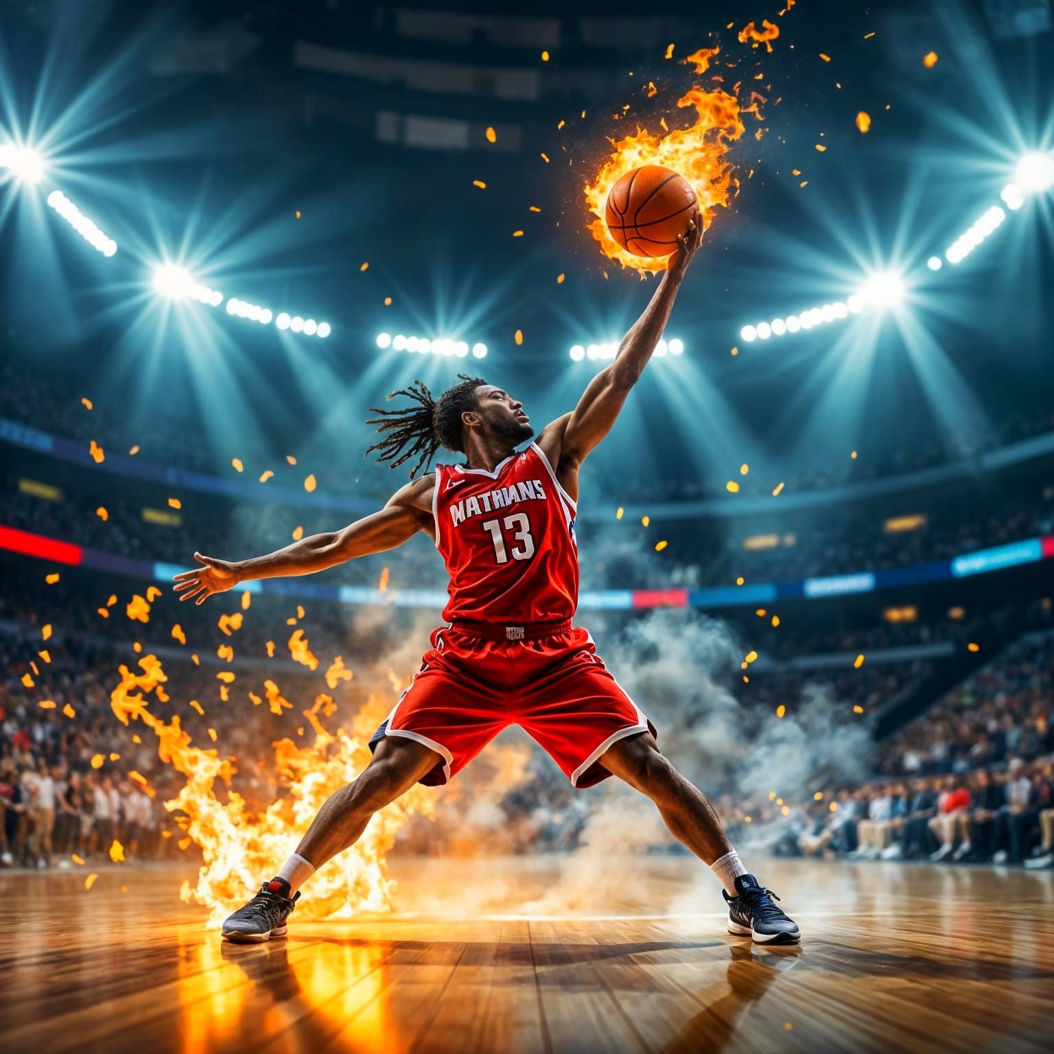 "He's on fire this game!"  by @Nerva