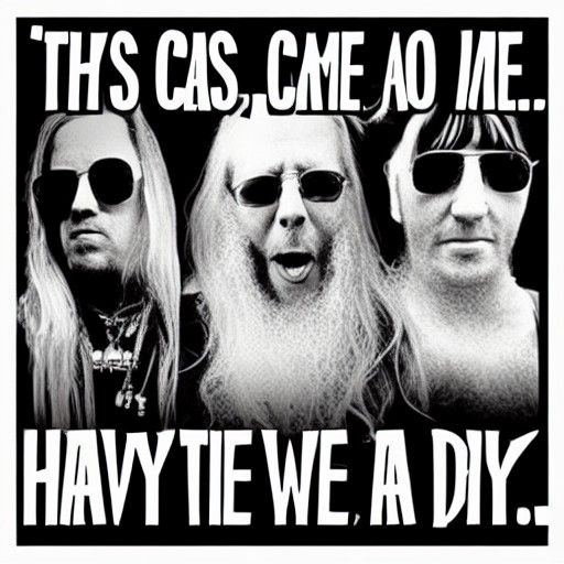 They can't stop us, let 'em try, for heavy metal we will die...
