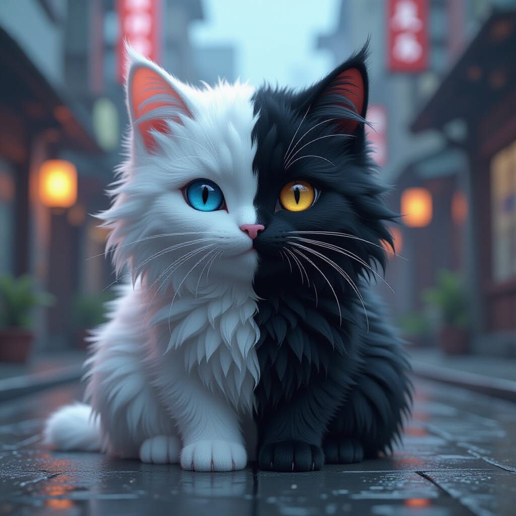 Splitty kitty  by @Hiro