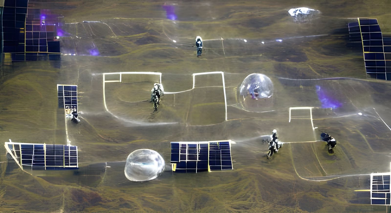 Soccer match in space