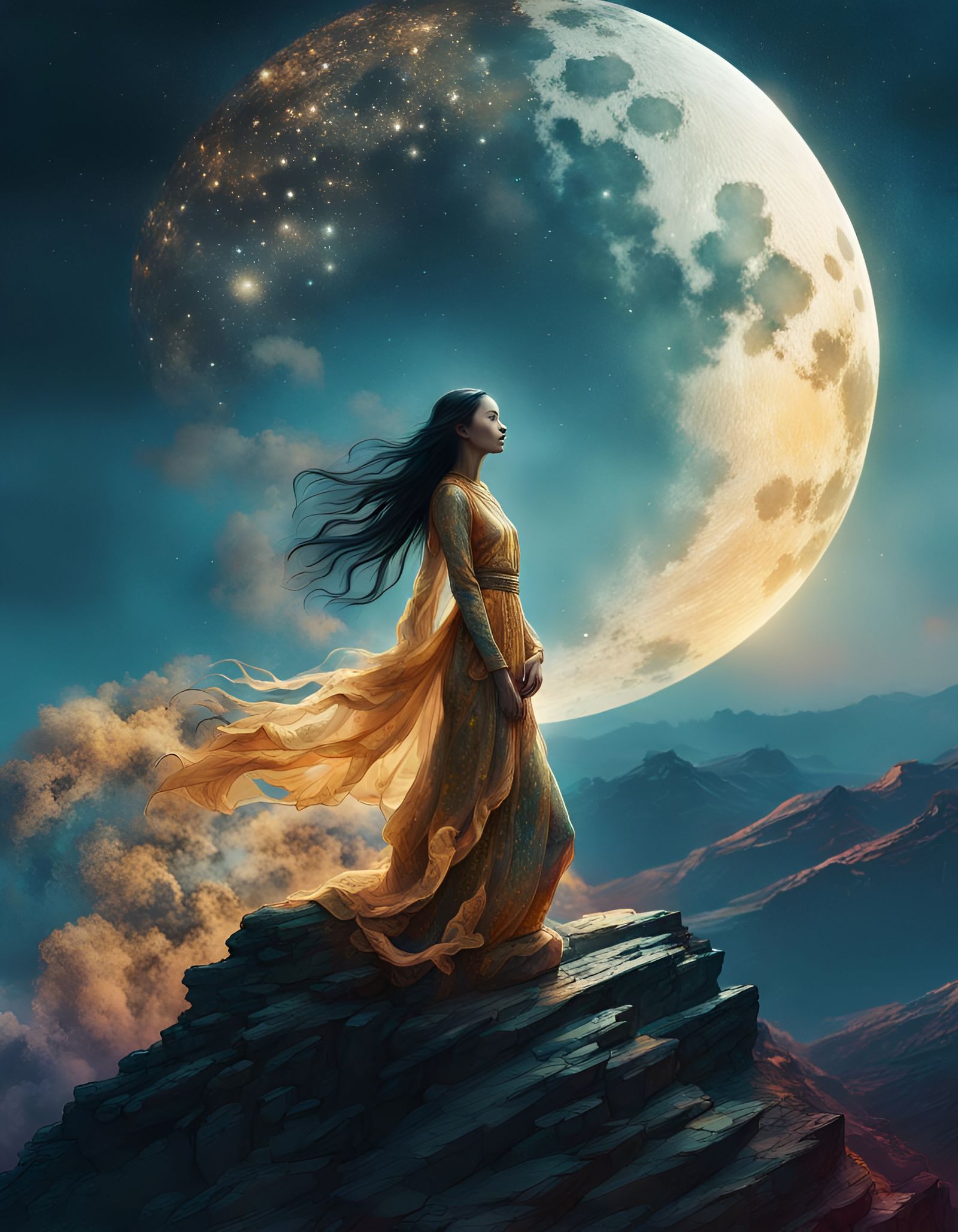 Mountain moonlight  by @Forgrim