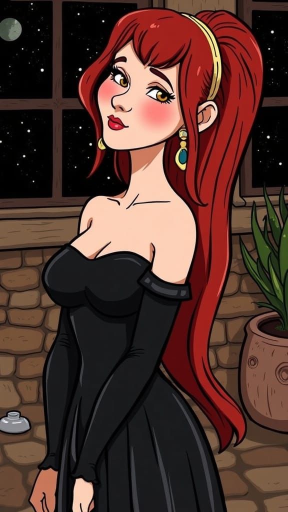 Bryce Dallas Howard ,
Off-shoulder top <lora:Caffeine Cartoons V1:1.0> 