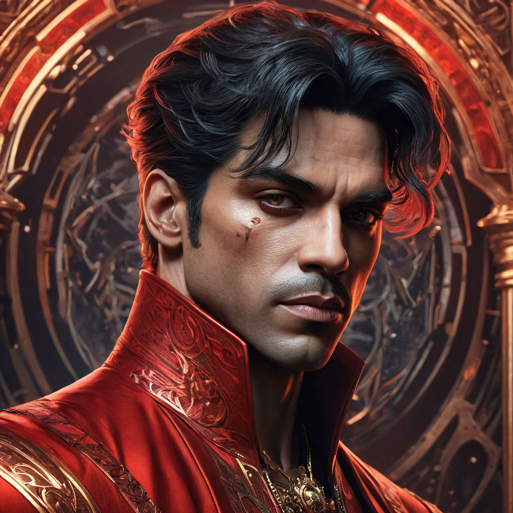 Regal Prince in Vibrant Red Attire