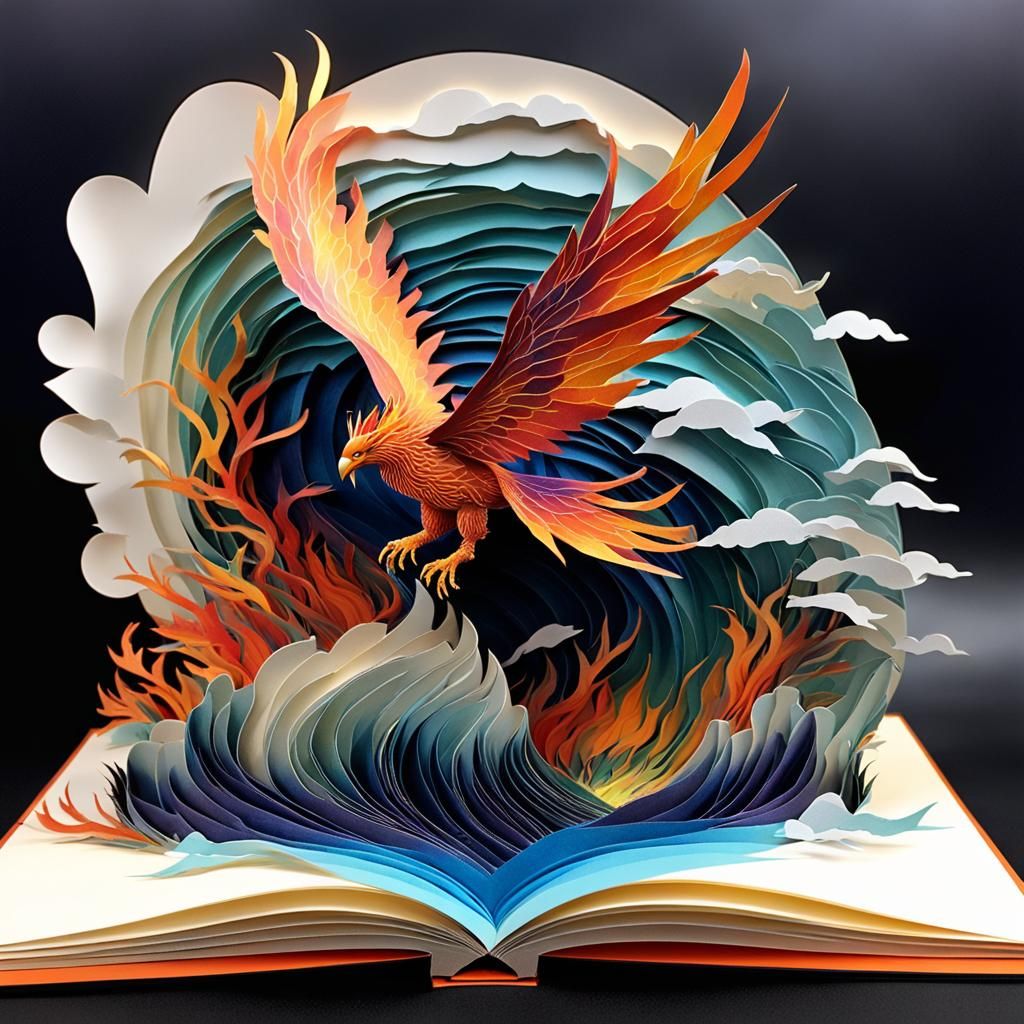 Phoenix Rising Pop-Up Book  by @Vic Williams