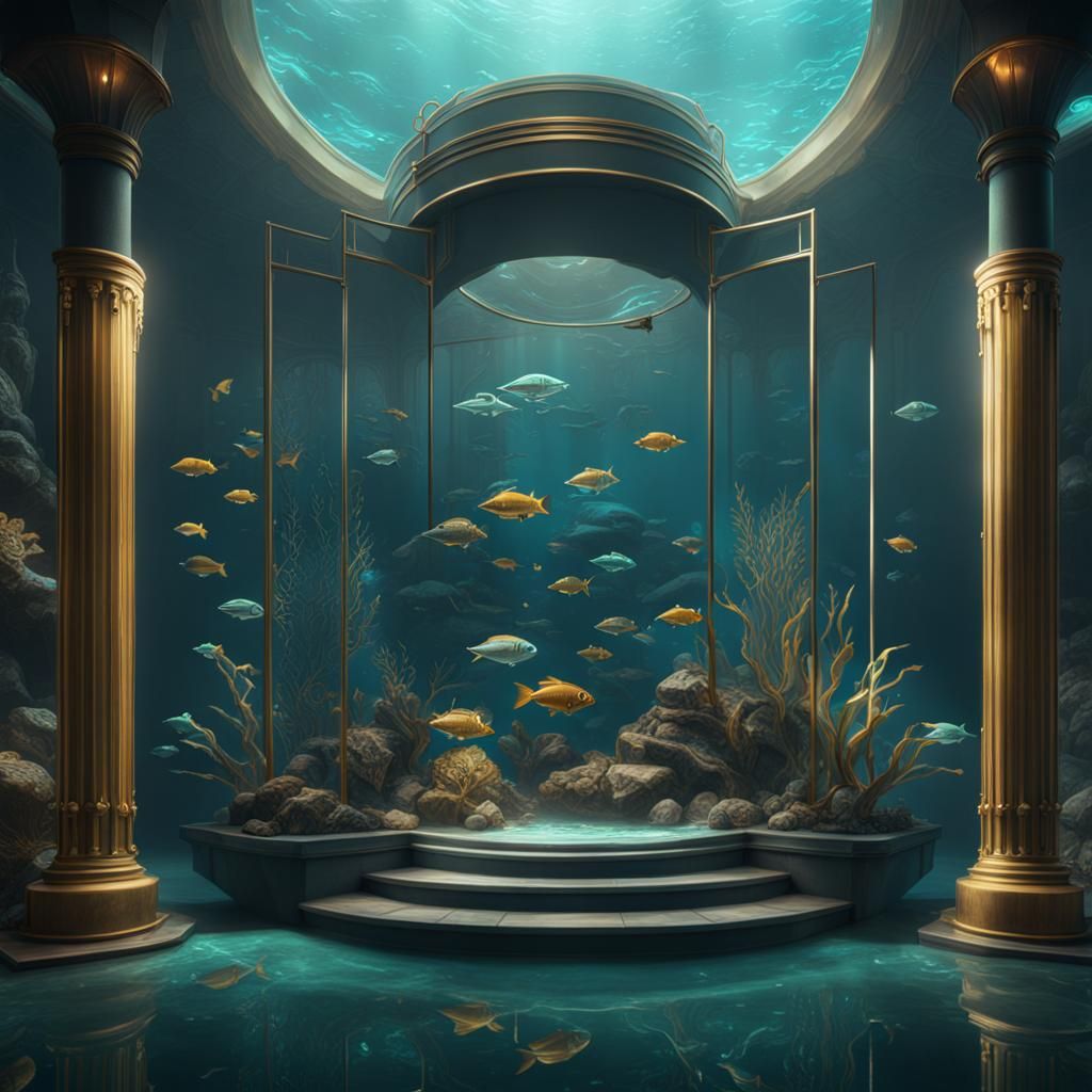 Art deco aquarium AI Generated Artwork NightCafe Creator