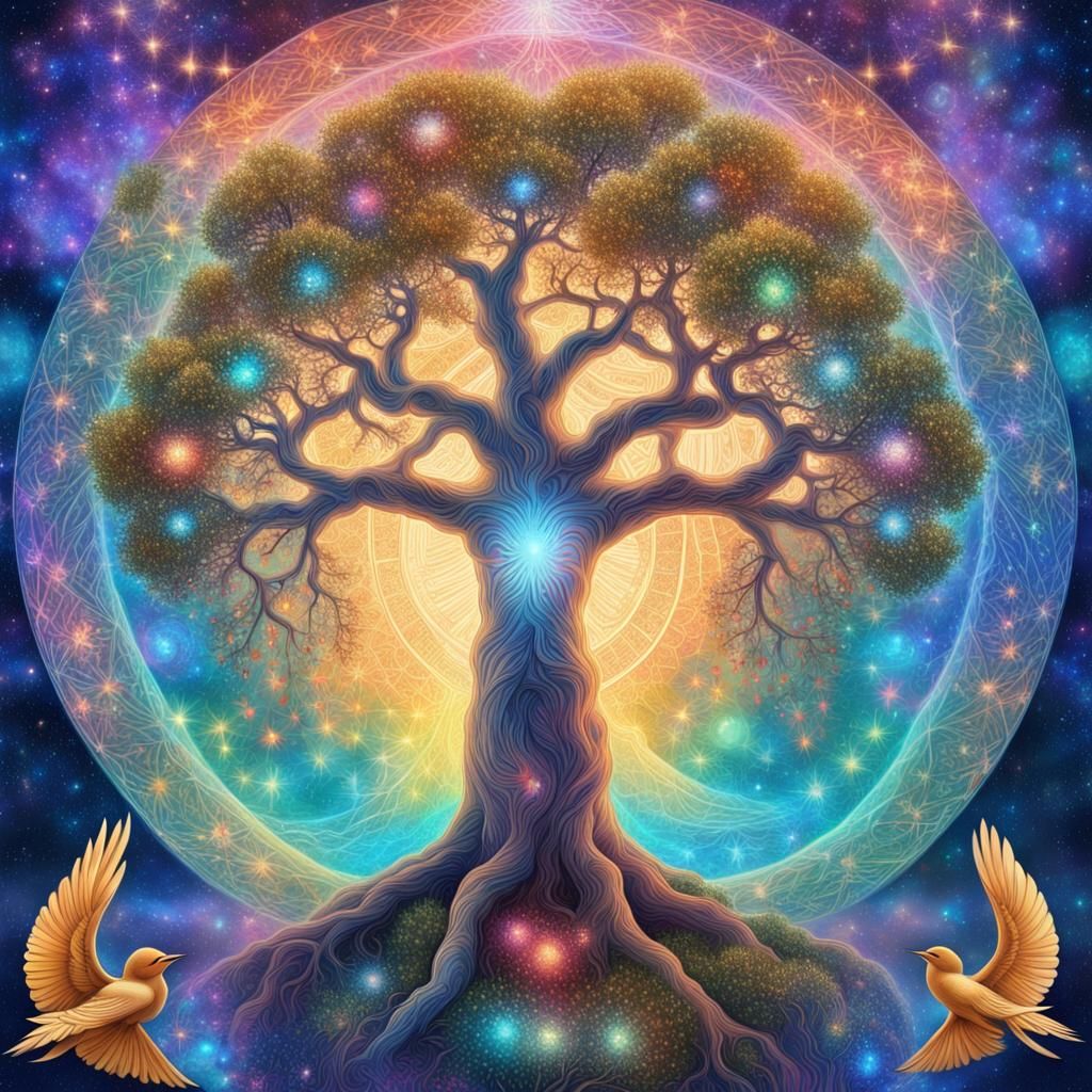 tree of life with angels