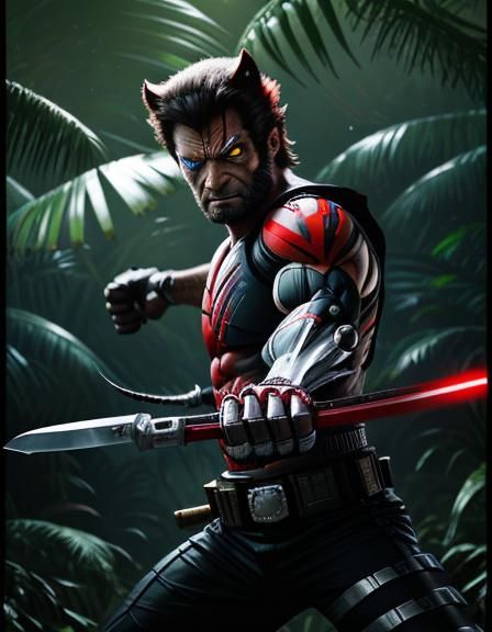 Cyborg Wolverine - AI Generated Artwork - NightCafe Creator