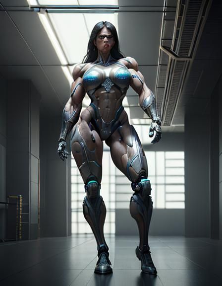 Massive muscular muscle woman ,8k resolution concept art por...