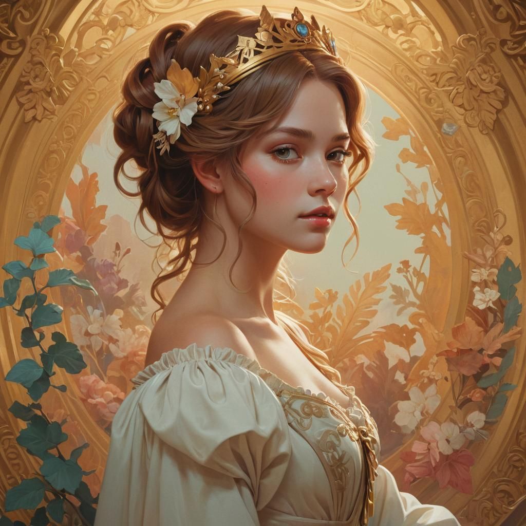 Princess Portrait in Digital Painting Style
