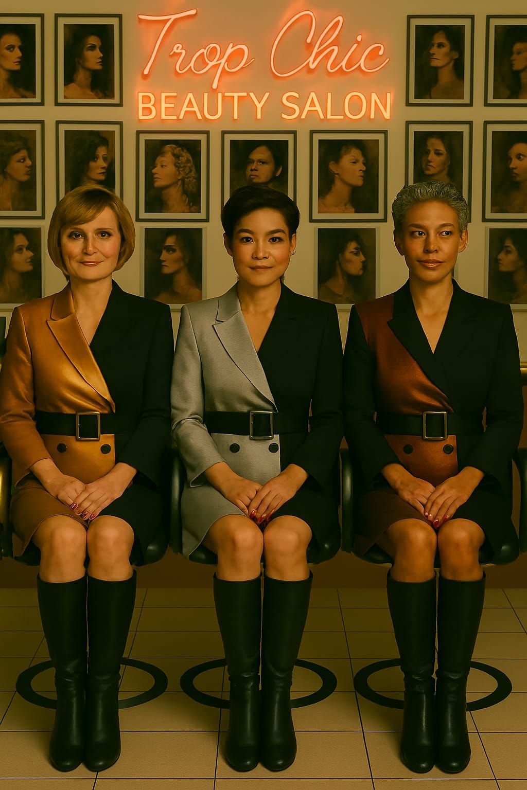 Gold Silver Bronze, "Trop Chic" beauty salon