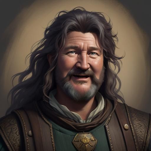 Randy Quaid as a Male Human Tavern Keeper, fantasy setting, ...