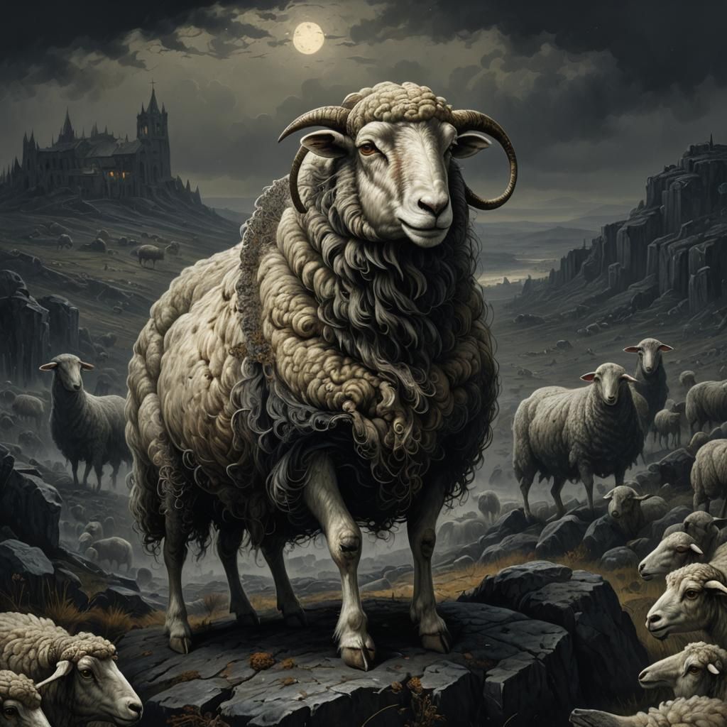 Medieval sheep - AI Generated Artwork - NightCafe Creator