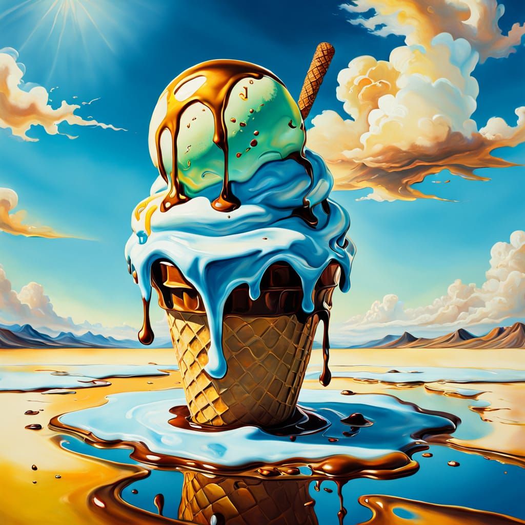 Melting ice cream  by @Verna-Ann Swaine