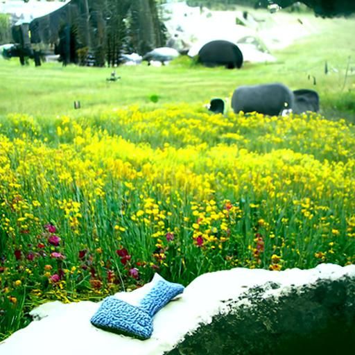 Cozy pillow meadow