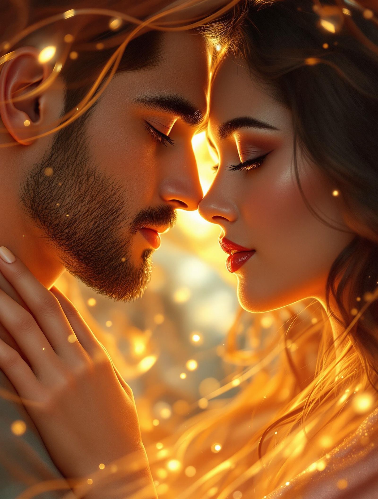 Lost in a tender moment