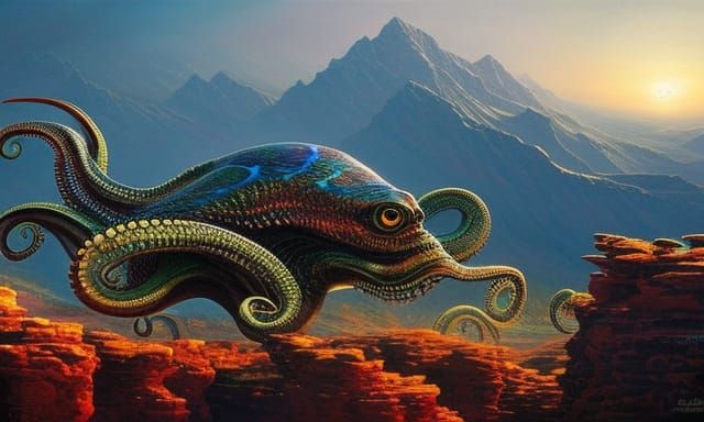 half viper half octopus hybrid - AI Generated Artwork - NightCafe Creator