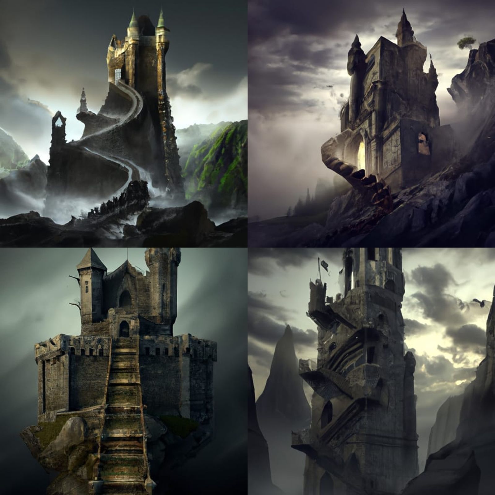 castle concept art dark fortress