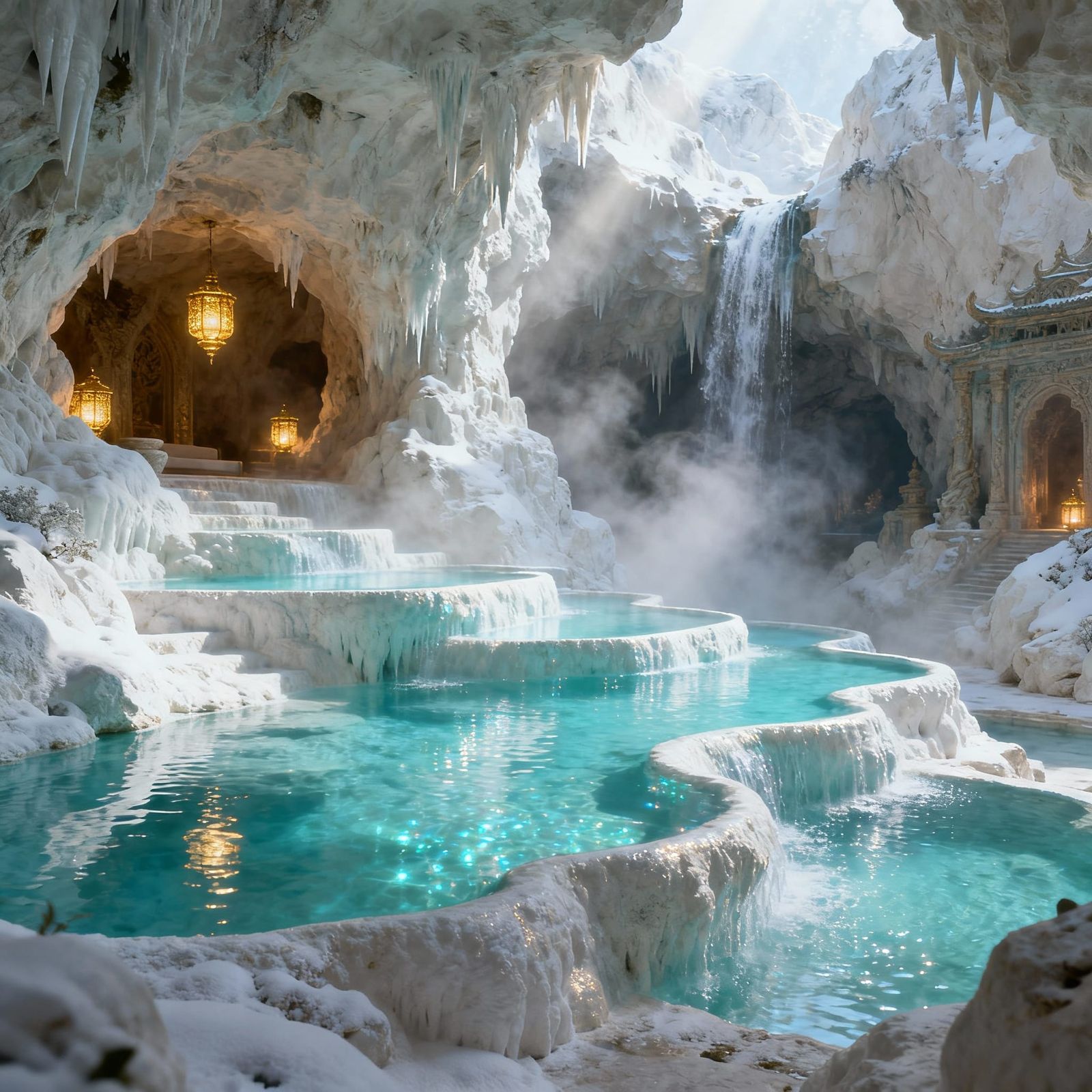 A fantasy grotto sanctuary   by @Tangerinesky