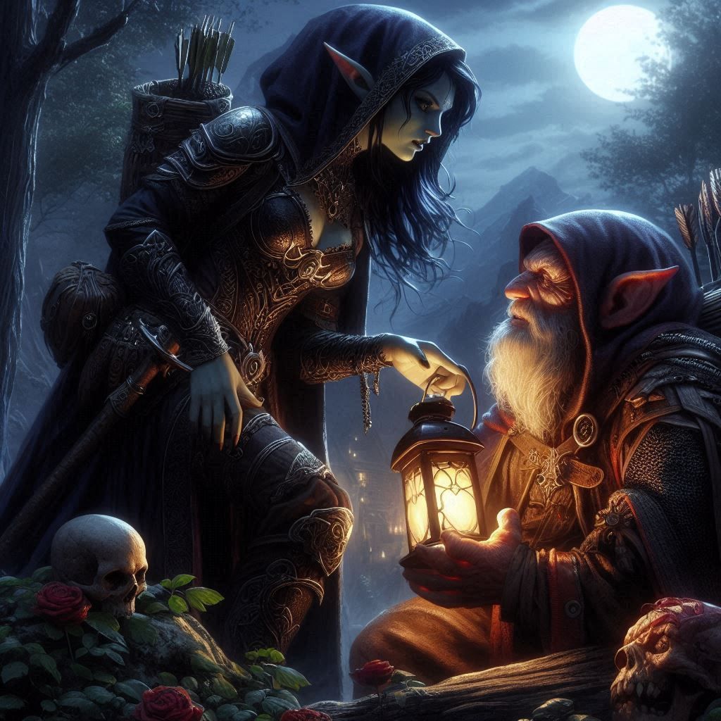 Elf+dwarf fantsy art