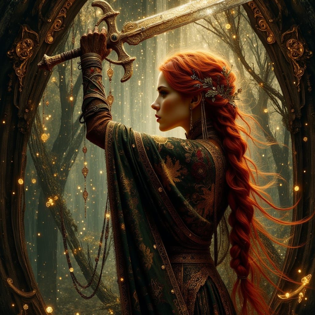 <lora:Glowing runes flux:1.0> <lora:DreamweaverFlux:1.0> <lora:Earth and old pastel:1.0> <lora:Earth and mystic:1.0> Art Nouveau illustratio...