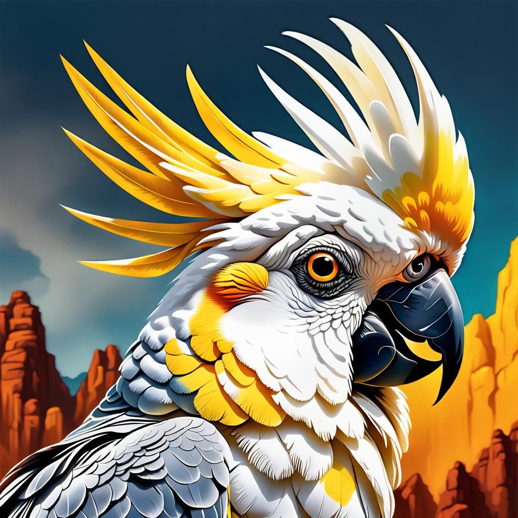 Critically Endangered - Yellow-crested cockatoo