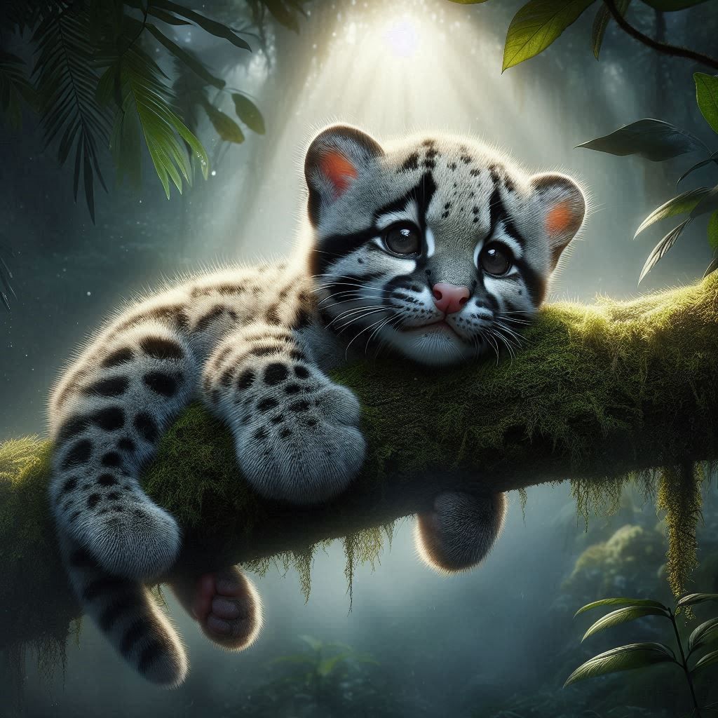 Clouded Leopard Cub 🖤