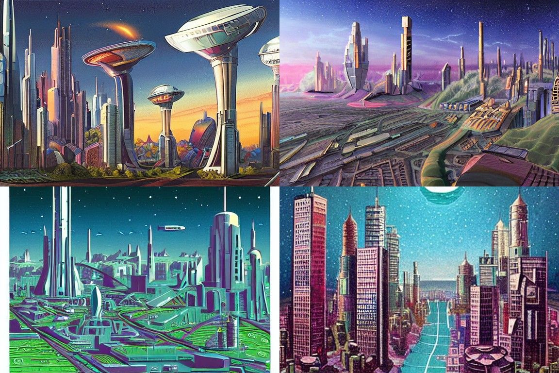 Sci-fi city in the style of Regionalism