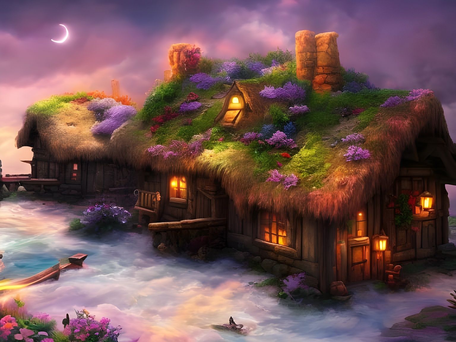 Fantasy fairy cottages