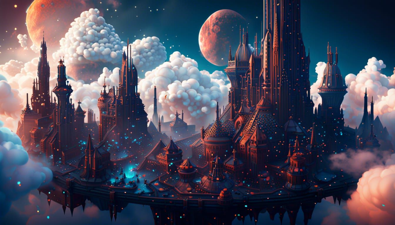 Magical cloud city   by @Griswold