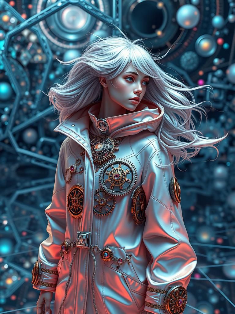 Cyborg Dreamweaver in Opalescent Gearwork Regalia