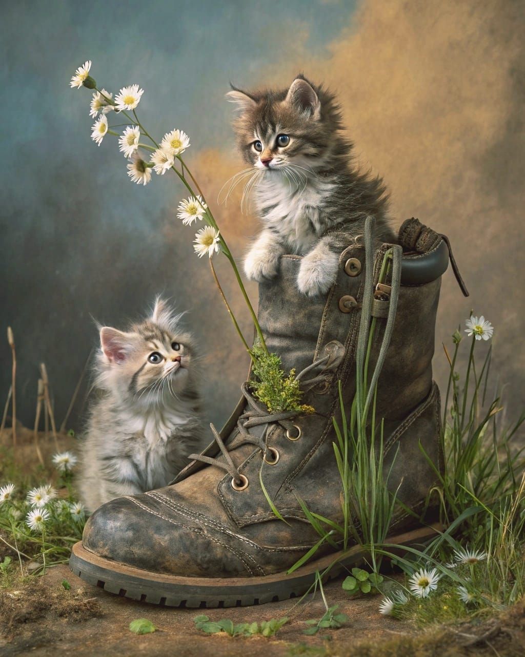 Two Kittens on a Boot 😸😸