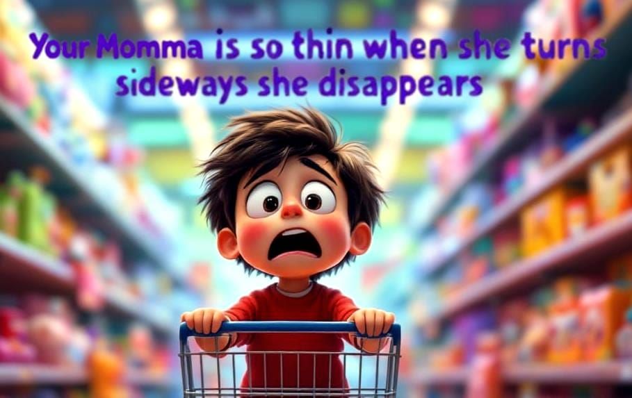 Your Momma is so thin when she turns sideways she disappears