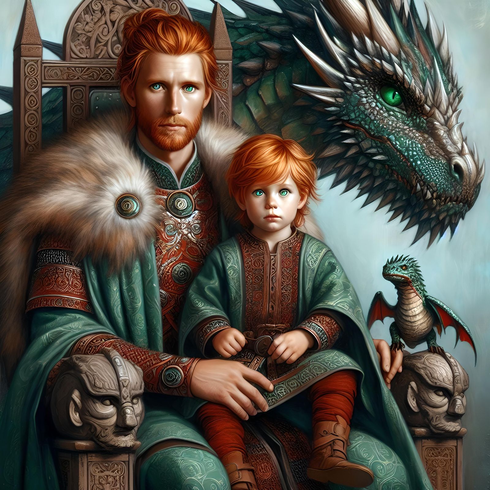 Jarl Viggo Mortensen and his son, Magnus