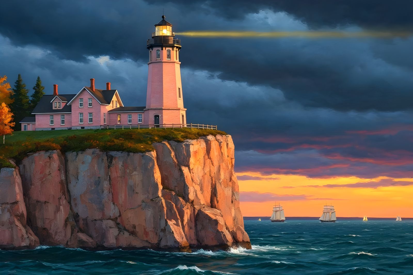 Picturesque Split Rock Lighthouse on Lake Superior  by @Gary Murakami