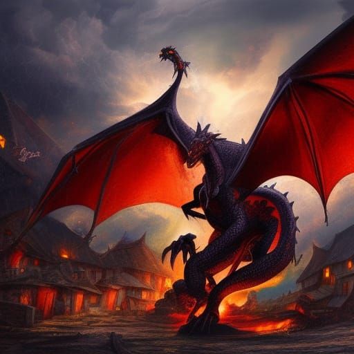 The Dragon of Ares - AI Generated Artwork - NightCafe Creator