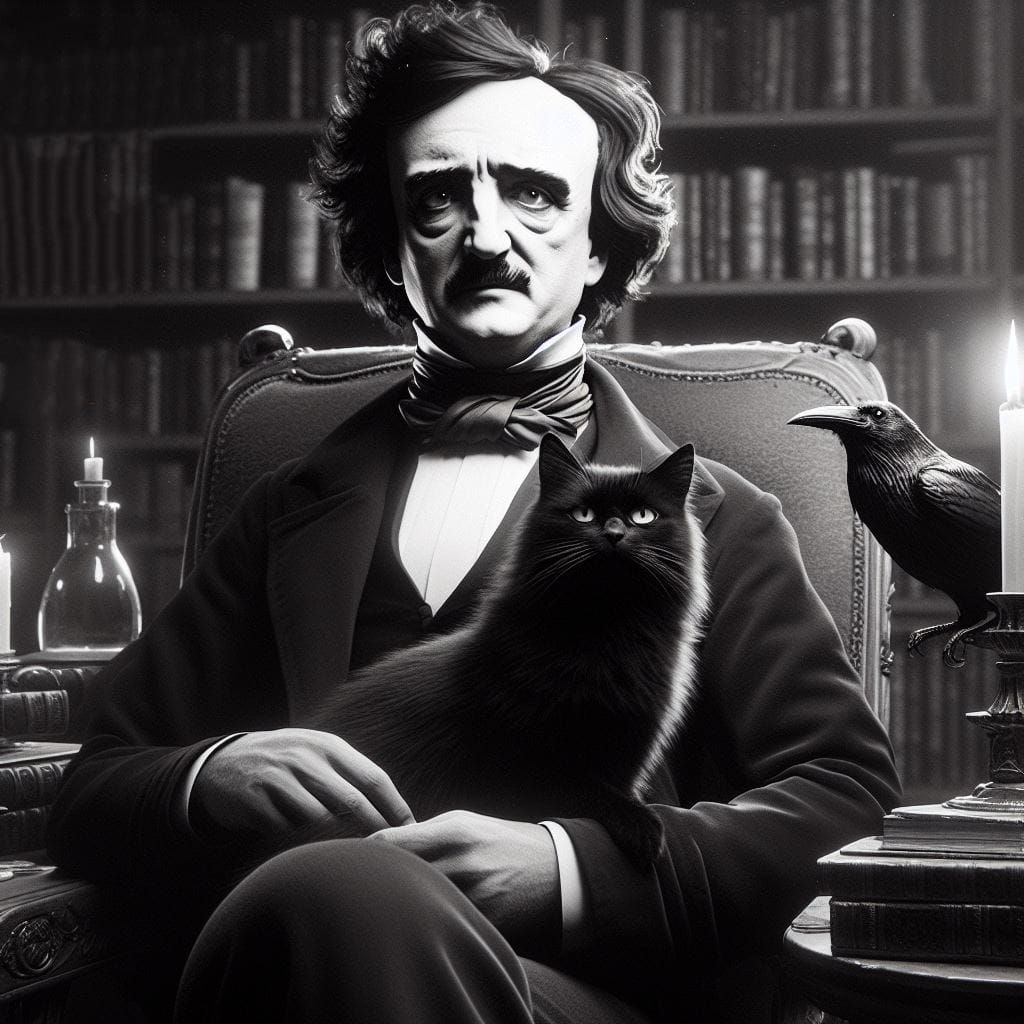 Edgar Allan Poe VII - AI Generated Artwork - NightCafe Creator