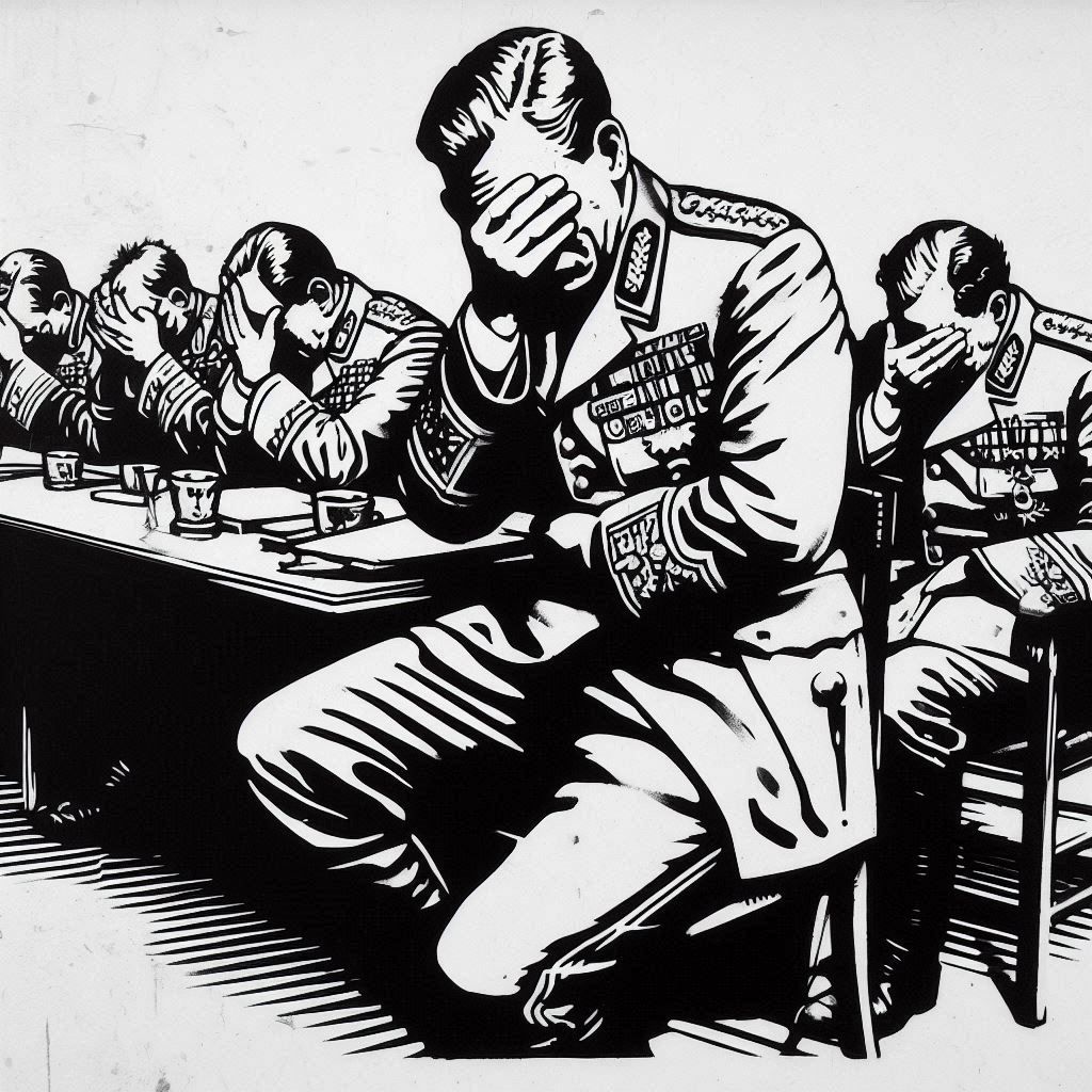 band logo t-shirt for punk rock band "manfred rommel's army"