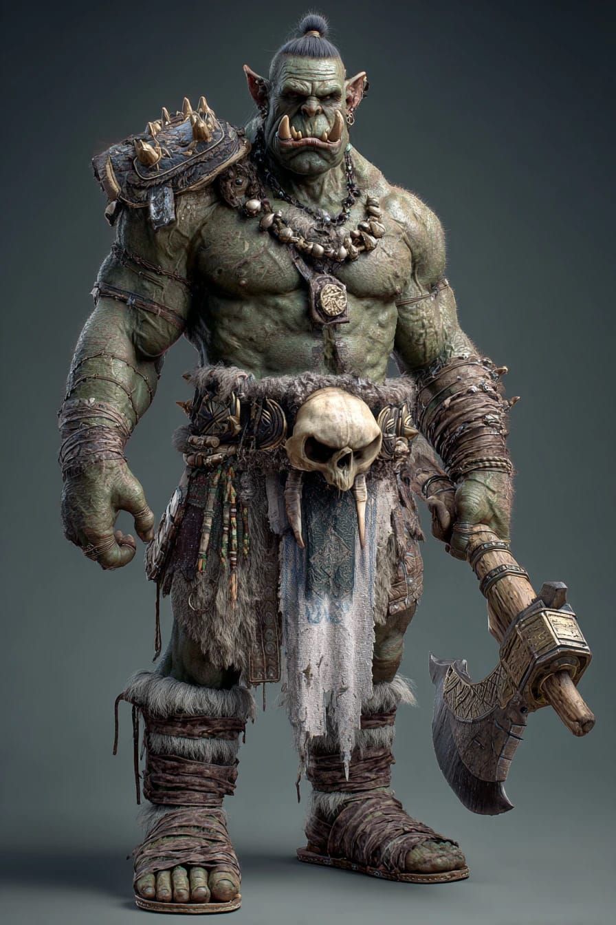 3D Orc Midjourney