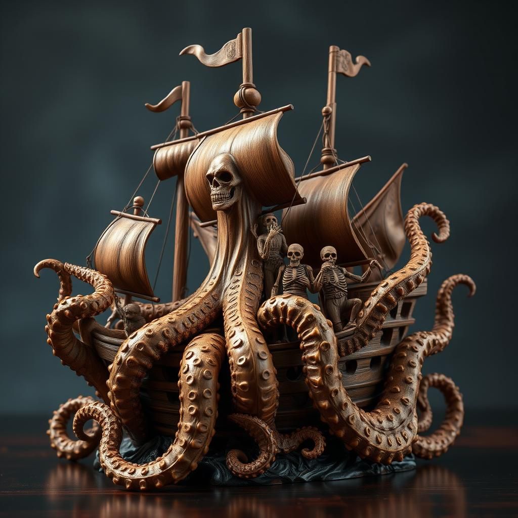 Kraken Ship 1  by @Lilith