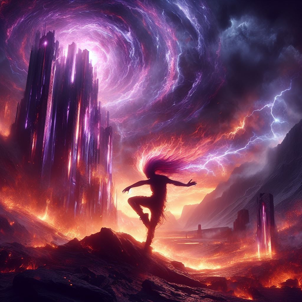 Ethereal Dance Amidst Chaos