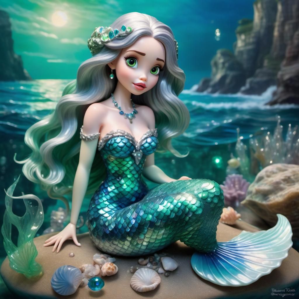 full body image of a Disney Pixar style 3D beautiful woman m...