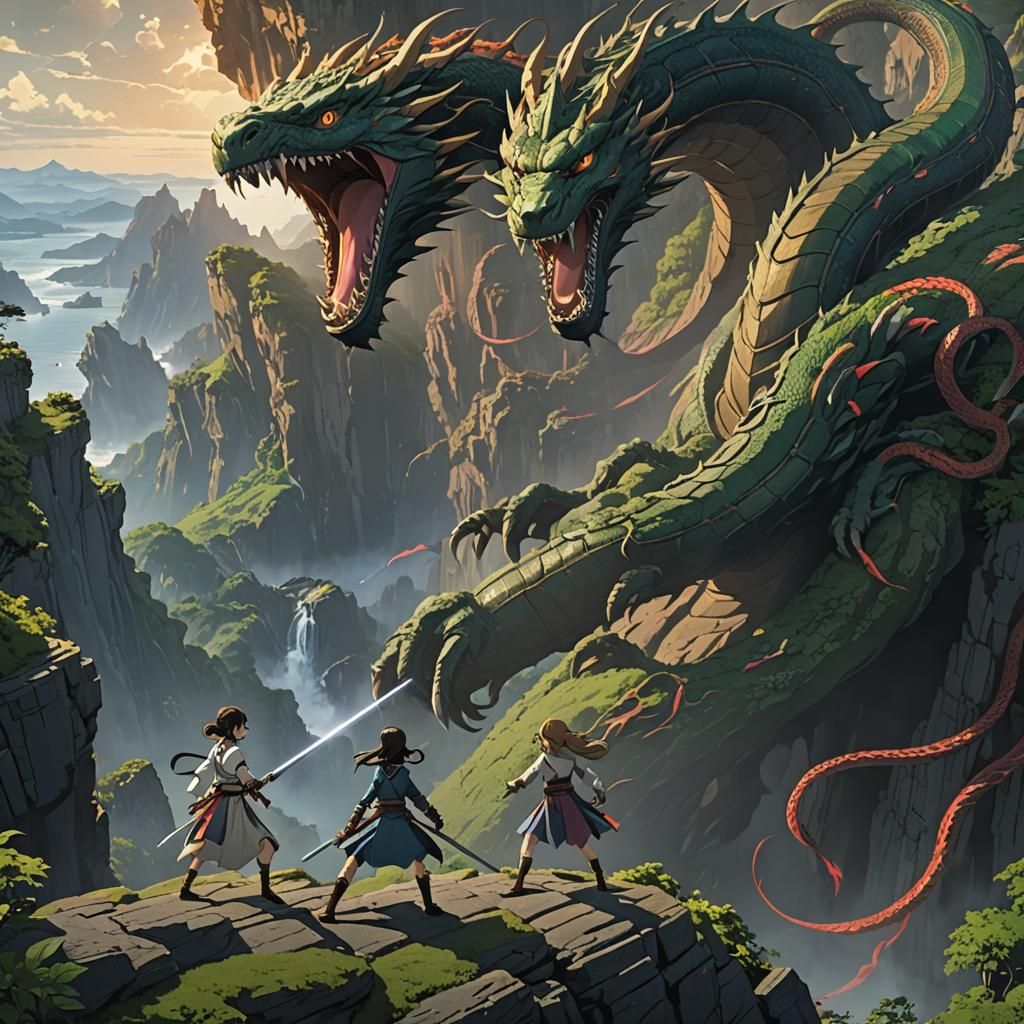 Showdown with the Hydra  by @Trebol