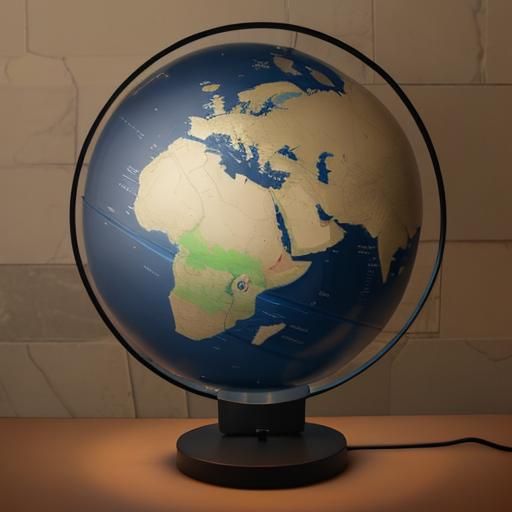 glowing globe lamp