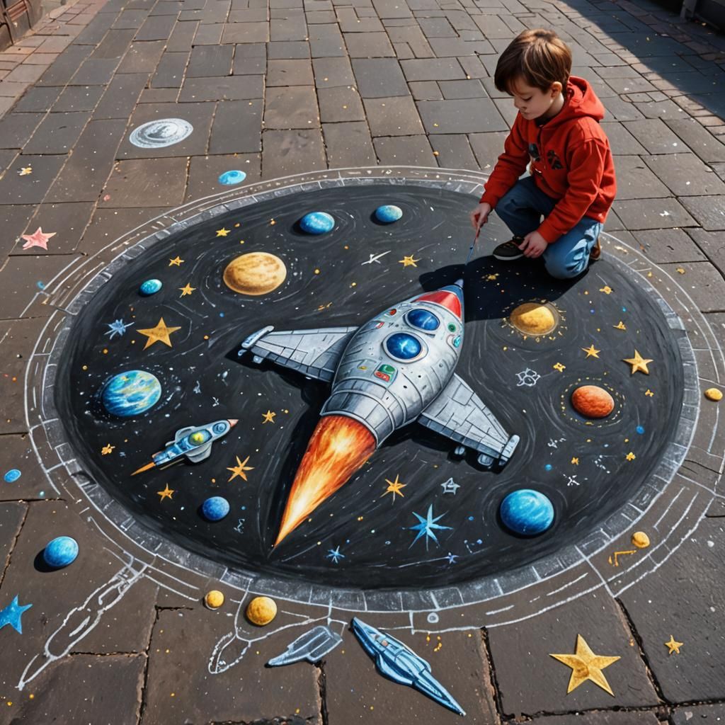 Chalking your dream  by @Nazarii