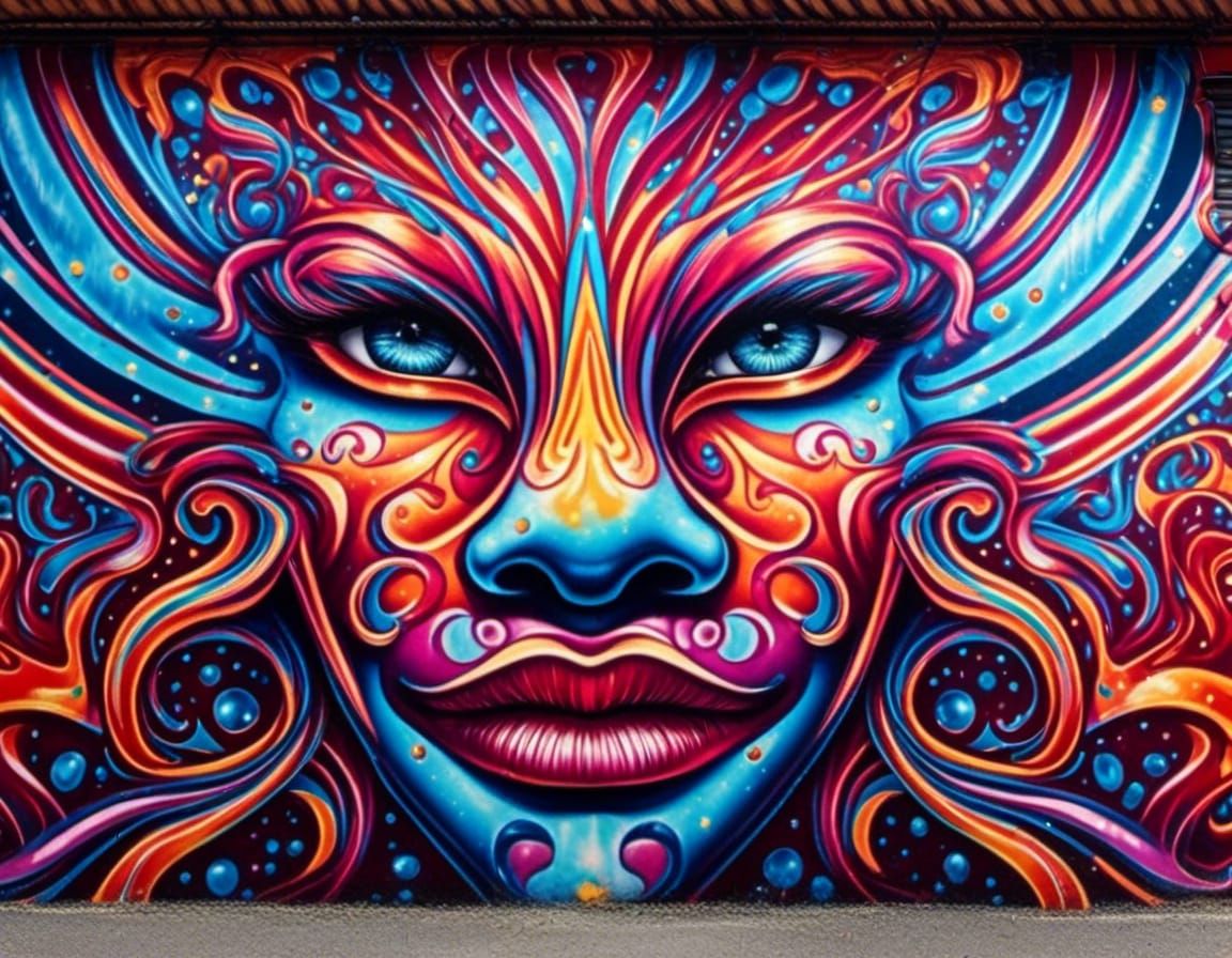 Graffiti wall art AI Generated Artwork NightCafe Creator