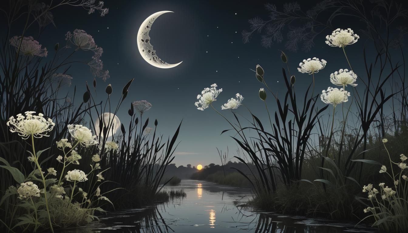 The sun goes down, the moon comes up, it's a beautiful night...