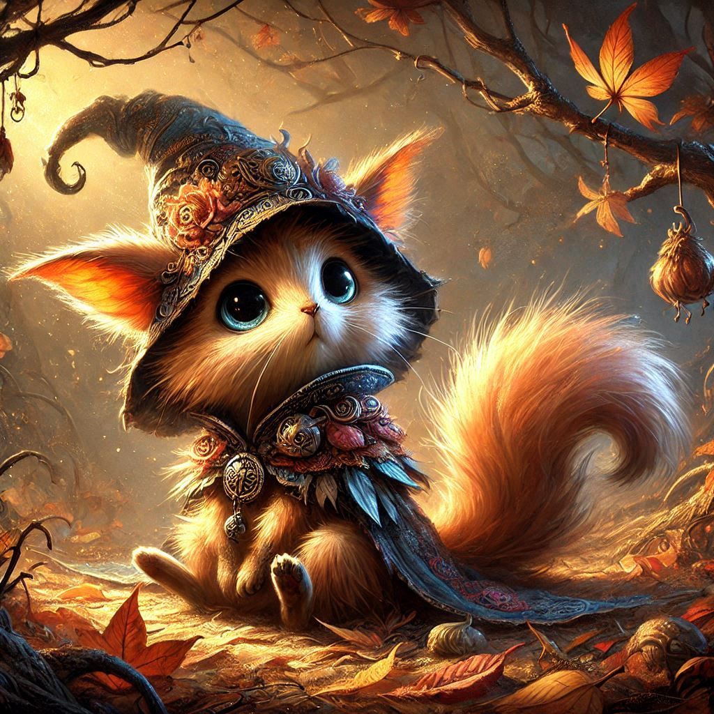 adorable fairy-tale fantasy creature portrait..