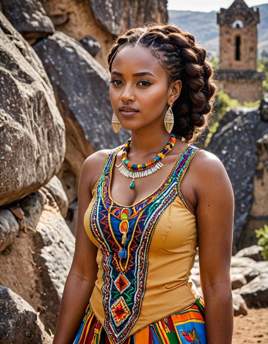 Ethiopian Beauty: Portrait in Traditional Dress
