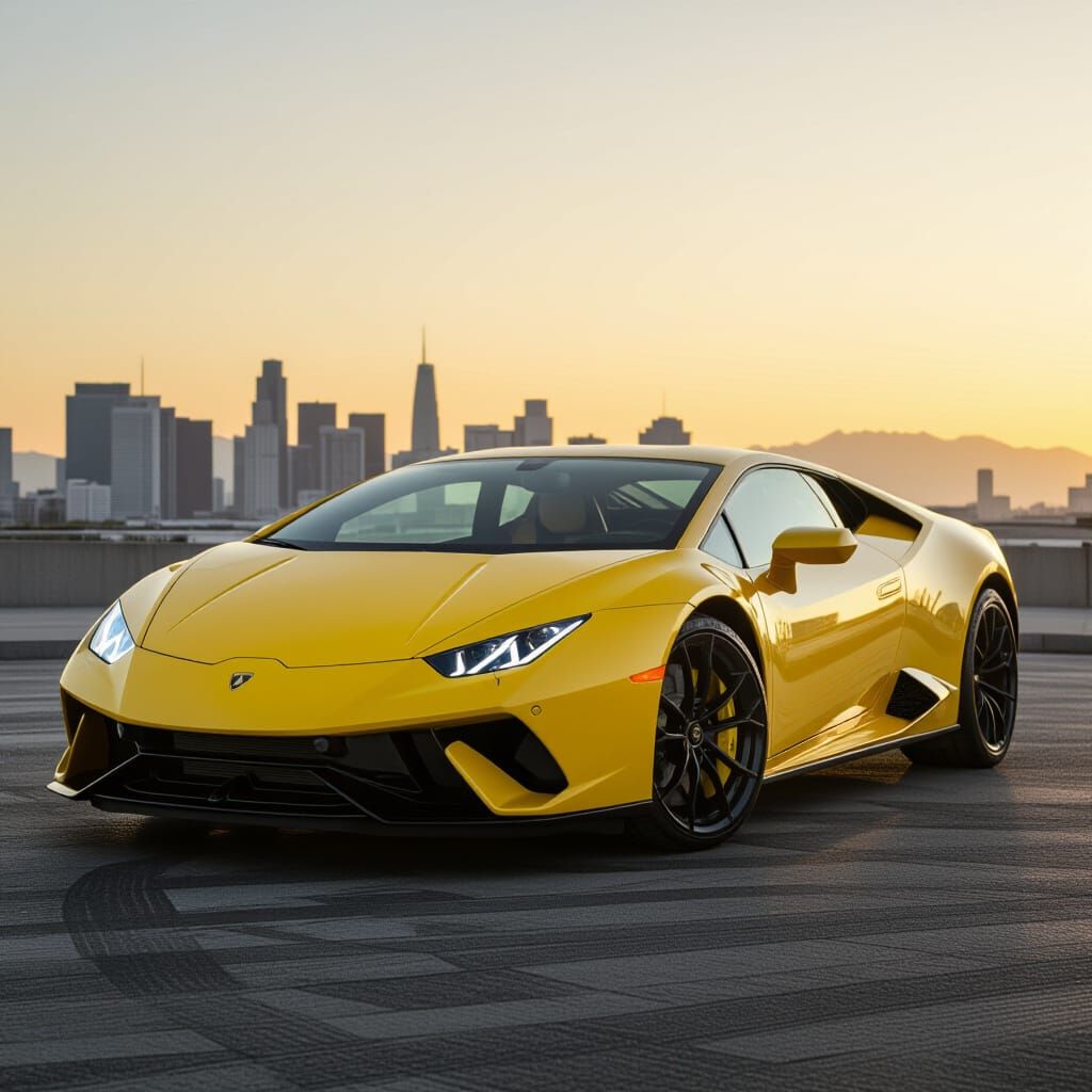 Yellow Lamborghini Car Photo